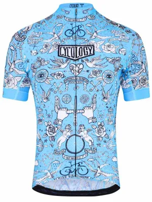 Velo Tattoo Men's Jersey Blue